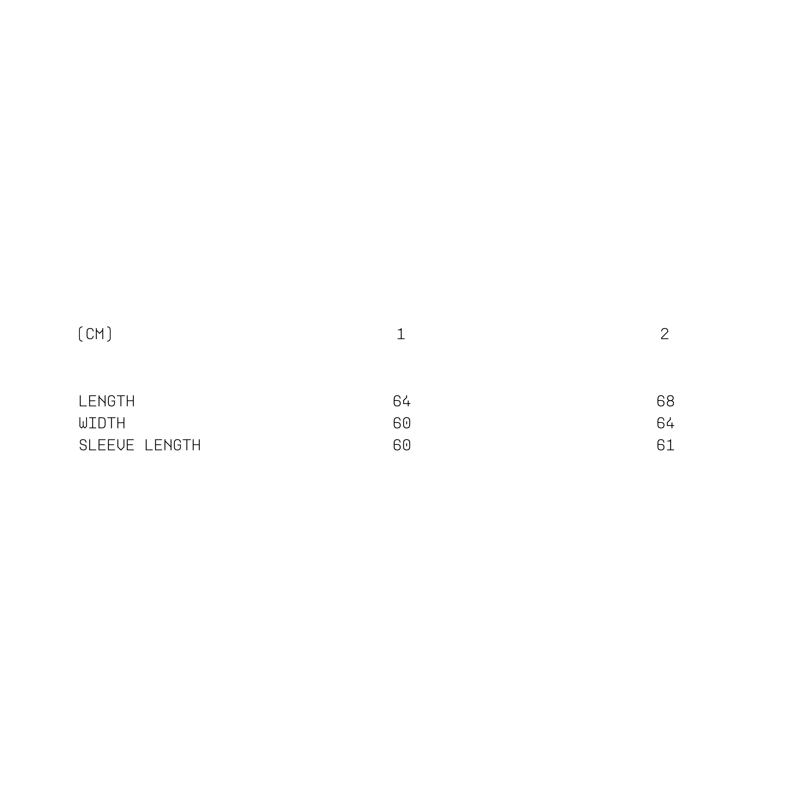 Size chart Stream 2L Jacket - Grey